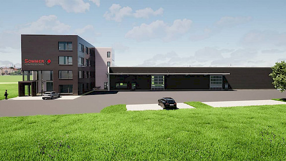 Neubau Industriebau mit Verwaltungszentrum für Sommer Kompressoren